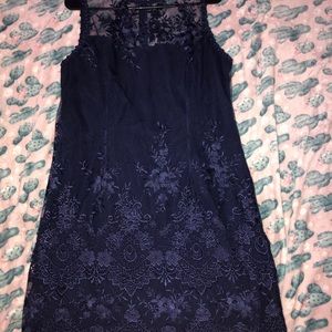 Navy Blue Lace Dress